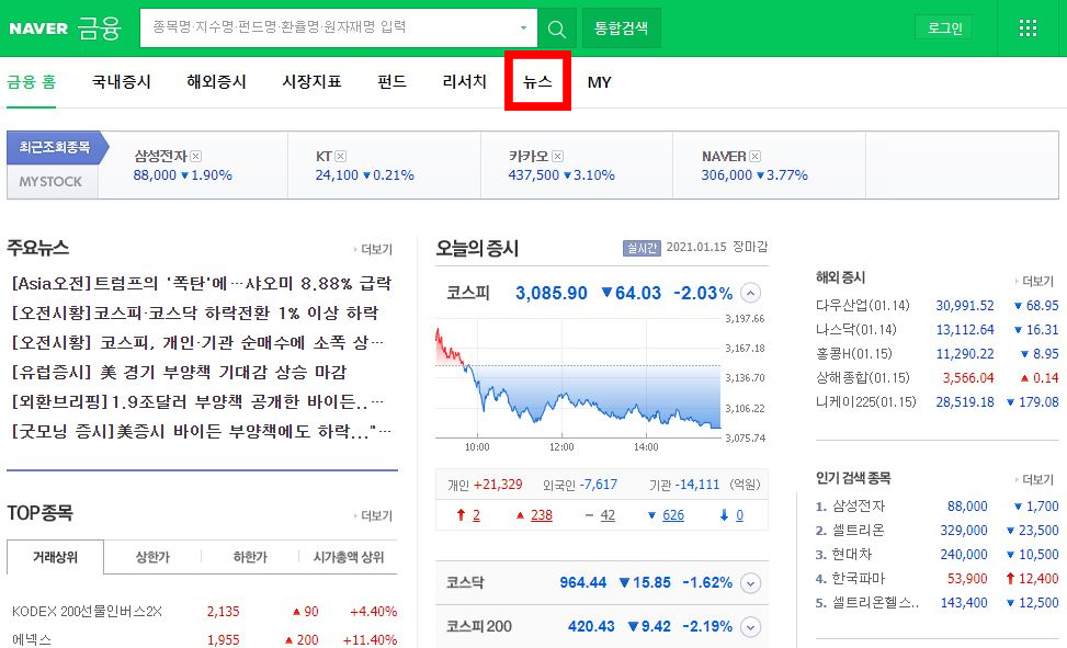  외국인 순매수 종목 확인/매수 방법