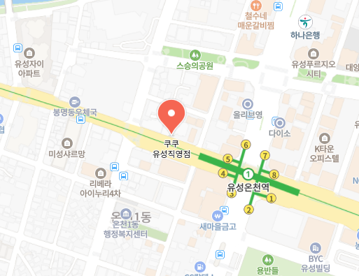 쿠쿠 유성직영점 위치 이미지