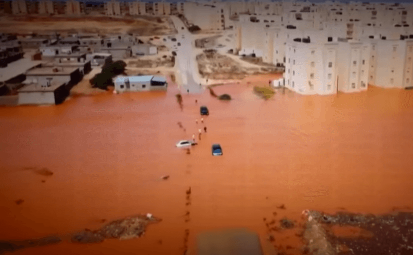 리비아 대홍수 피해 현장