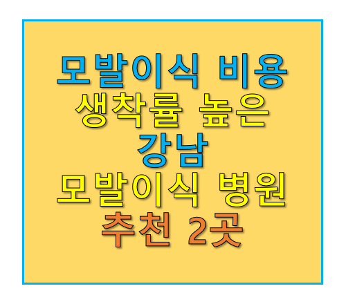 모발이식비용과 생착률 높은 강남모발이식병원 추천 2곳