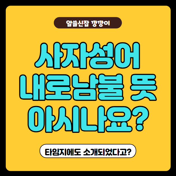 내로남불 사자성어 뜻 정리, 타임지에도 소개되었다고? 내로남불 사자성어 뜻 정리, 타임지에도 소개되었다고?