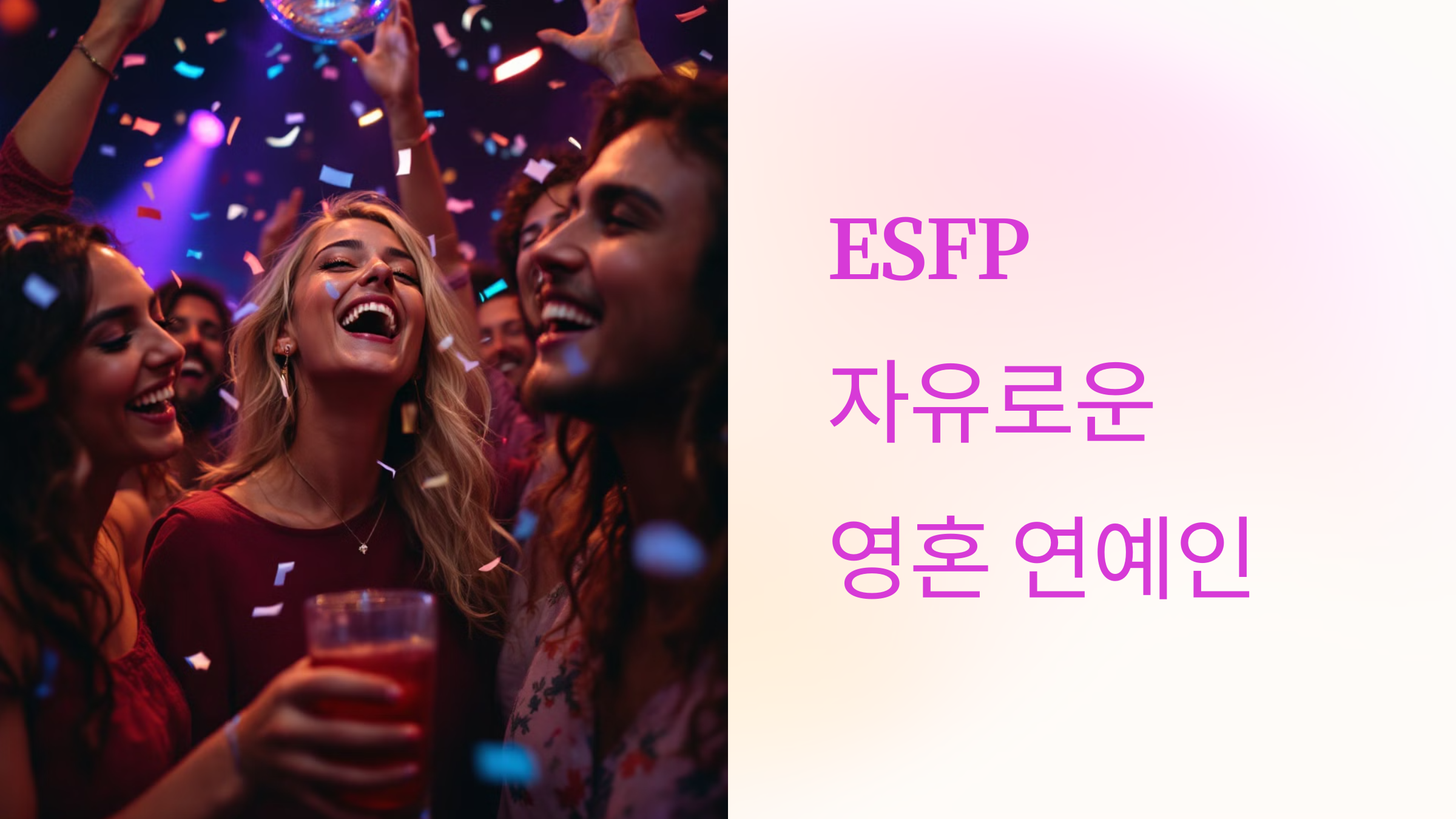 ESFP - 자유로운 영혼의 연예인