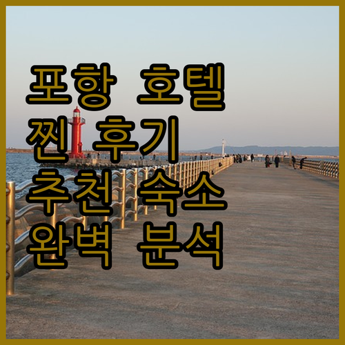 포항 호텔 완벽 분석! 실제 투숙객 
