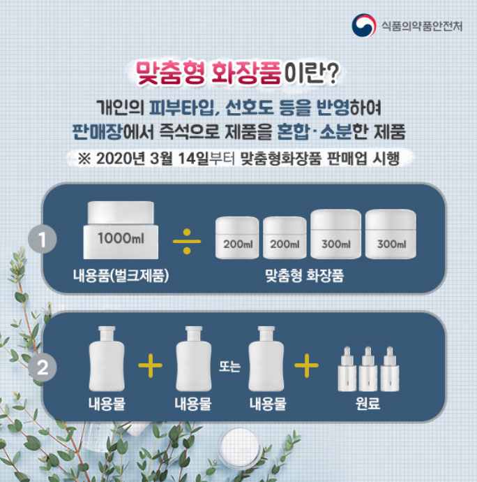  맞춤형화장품 조제관리사 자격이 도입됐어요