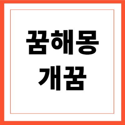 꿈해몽 개꿈