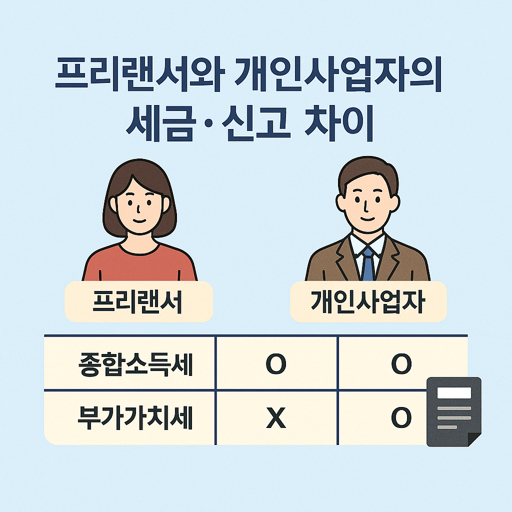 프리랜서 vs 개인사업자 장단점 비교
