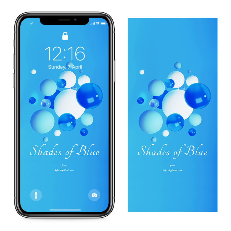 04 중앙에 있는 구 C - Shades of Blue 파란색배경화면