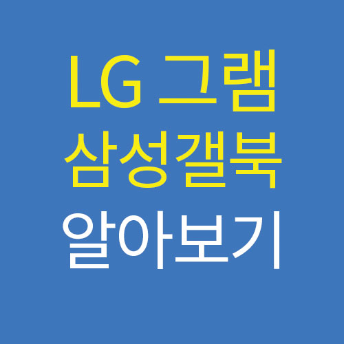  16인치 노트북 그램 16Z90RU-GAOWK 갤럭시북 NT960XGQ-A51A 비교 알아봐요