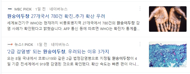  원숭이 두창 원인과 증상 및 백신 / 전염성 국내 감염 경로는?