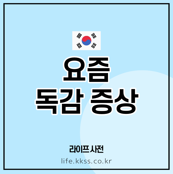 요즘 독감 증상