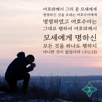 여호수아 1장 9절 묵상 - 강하고 담대하라 두려워하지 말며 놀라지 말라_8