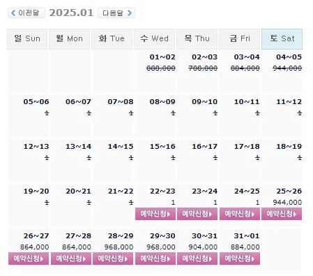 사우스케이프cc 예약: 1박 2일 골프 패키지 가격 및 날씨 (1월 22일)