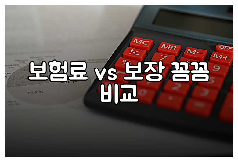 보험료 vs 보장 꼼꼼 비교