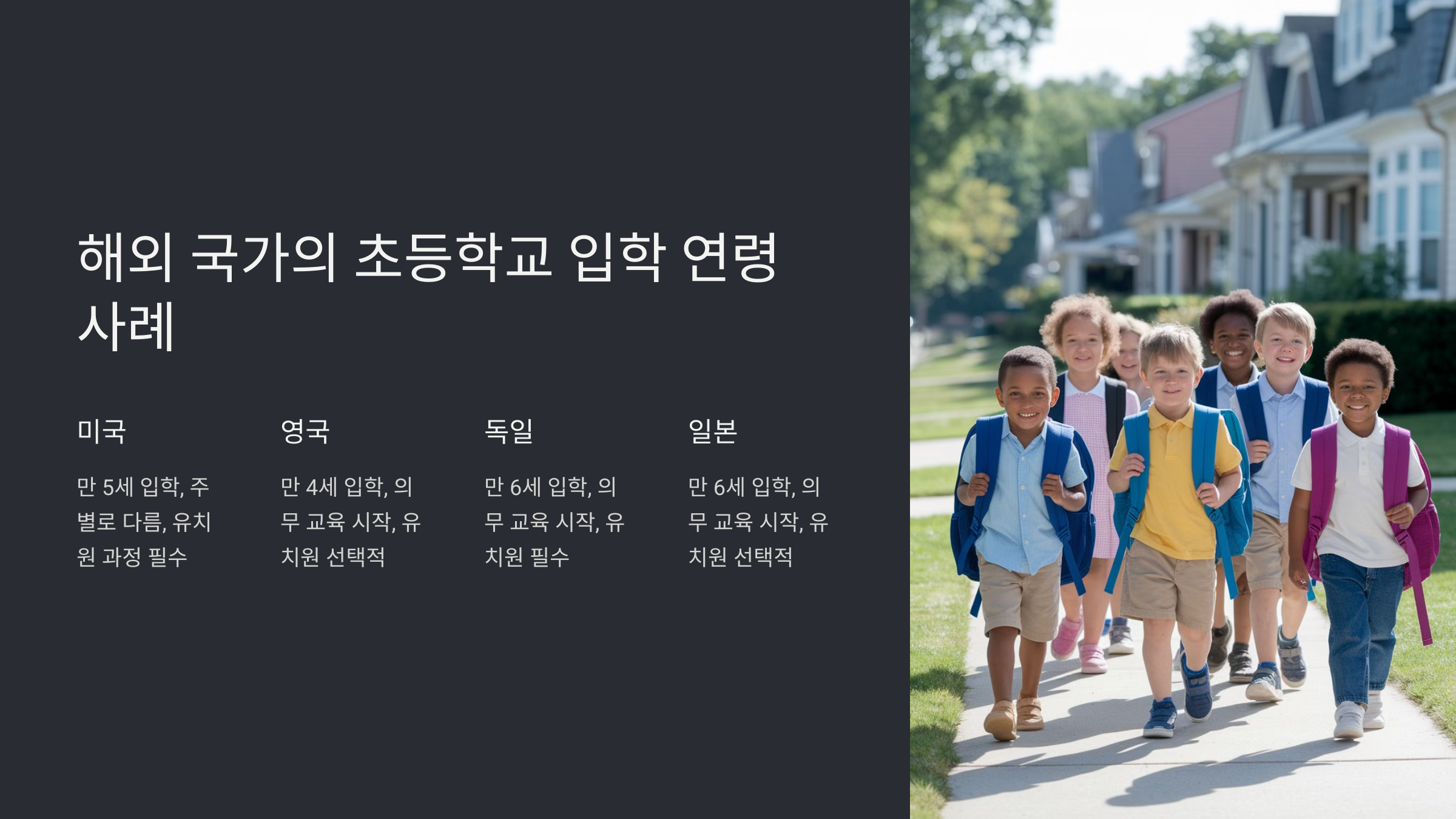 초등학교 입학 나이와 기준