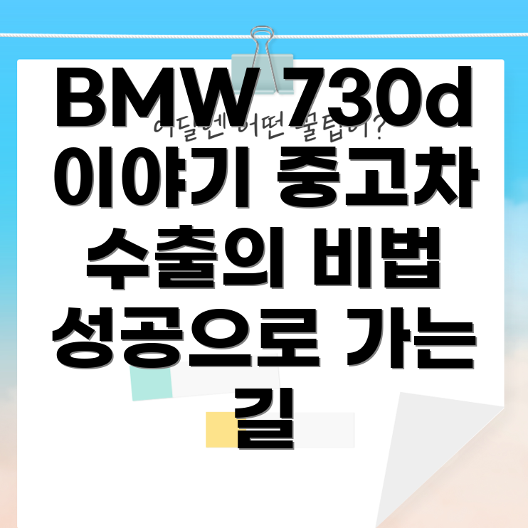 BMW 730d 중고차 수출