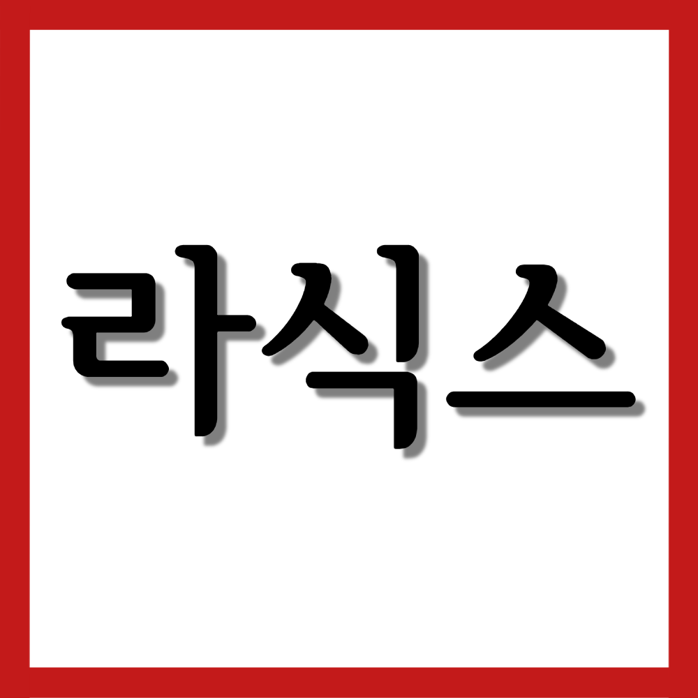  라식스정, 효능/복용법/부작용 등 모든것!