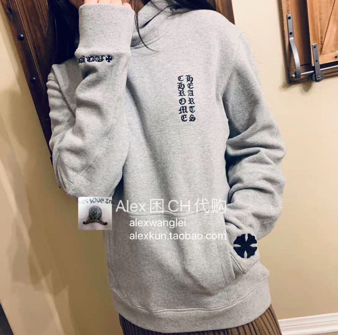  [CHROME HEARTS] 크롬하츠 엠브로이더리 로고 스웨트 셔츠 후드 티셔츠 (2 COLOR)