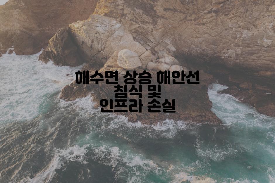 해수면 상승 해안선 침식 및 인프라 손실