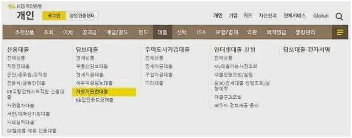 국민은행 중고차대출
