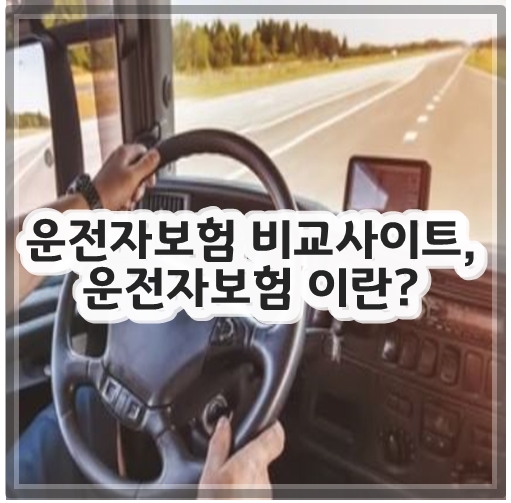 운전자보험 비교사이트&#44; 운전자보험 이란?