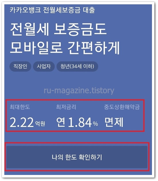 카카오뱅크 전월세보증금 대출