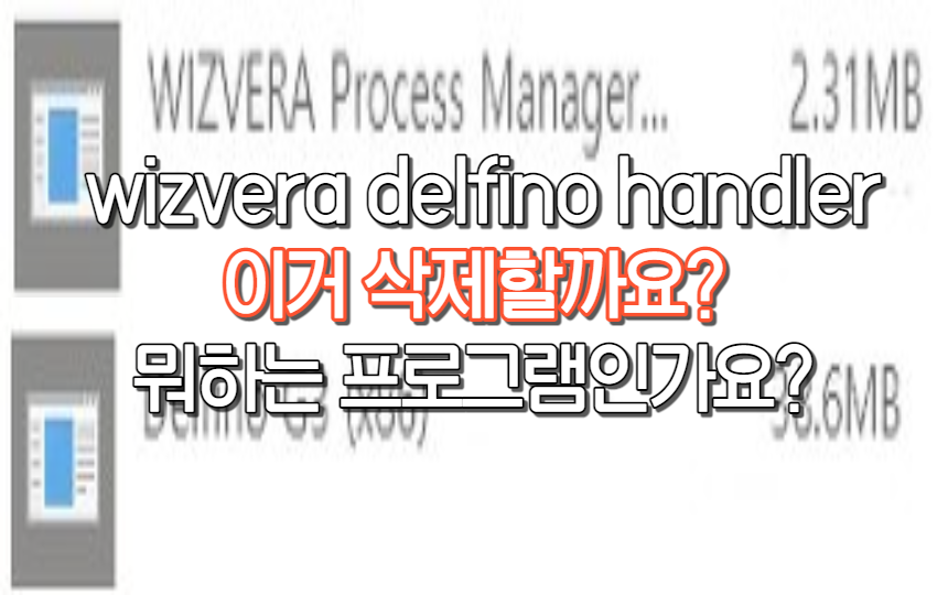  wizvera delfino handler 삭제해도 될까요?