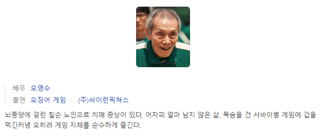 오징어 게임 등장인물