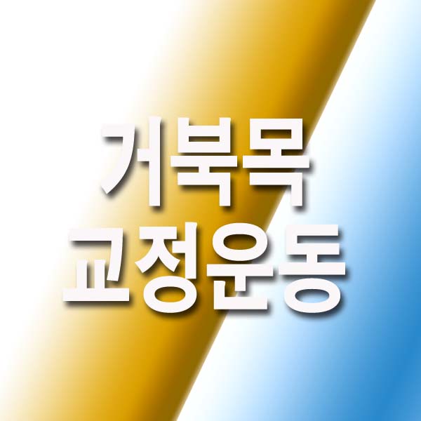  거북목 교정 운동 10가지