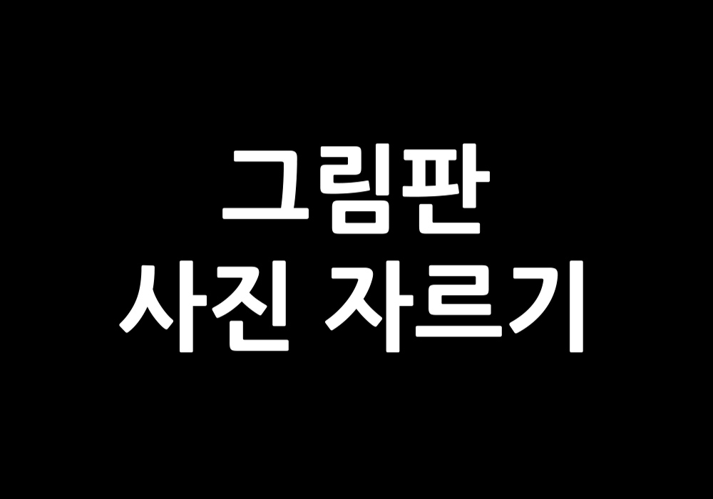 그림판 사진 자르기