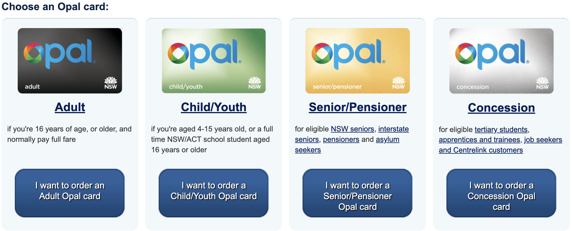 시드니 필수 교통카드 Opalcard 오팔카드