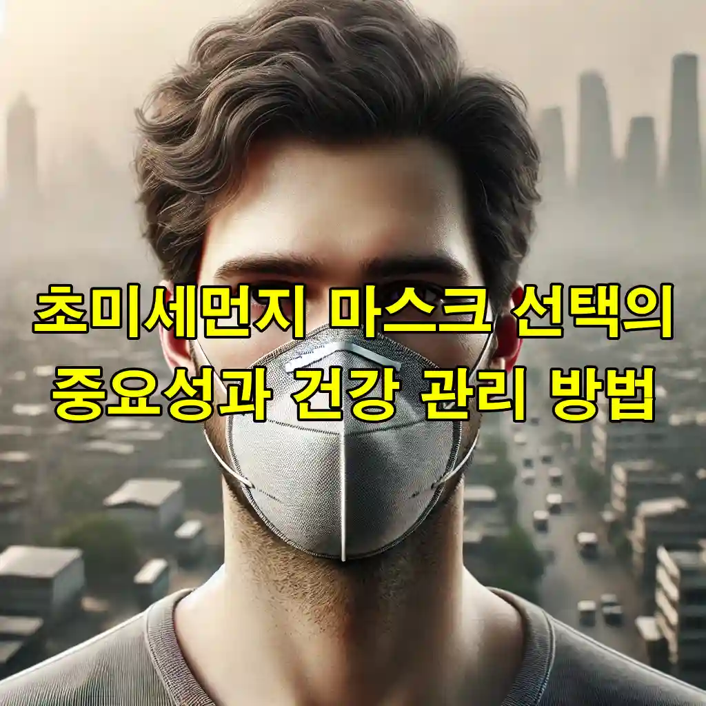 초미세먼지 마스크 선택의 중요성과 건강 관리 방법