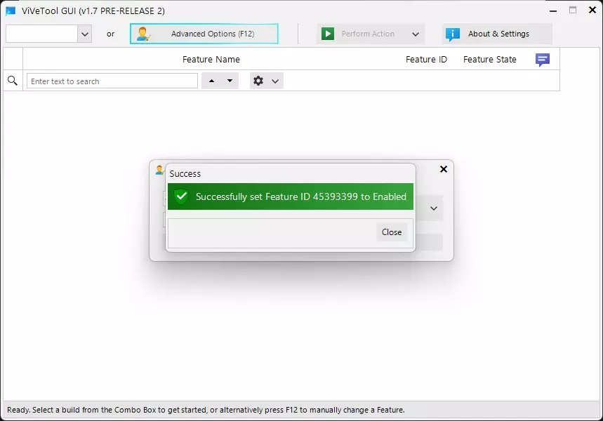 윈도우11 숨겨진 기능을 활성화 해주는 ViVeTool GUI 버전 캡쳐 7