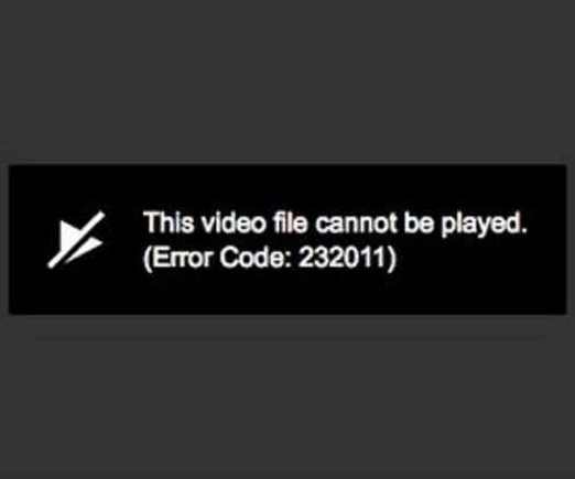 오류코드 232011 해결방법 (This video file cannot be played. Error Code)
