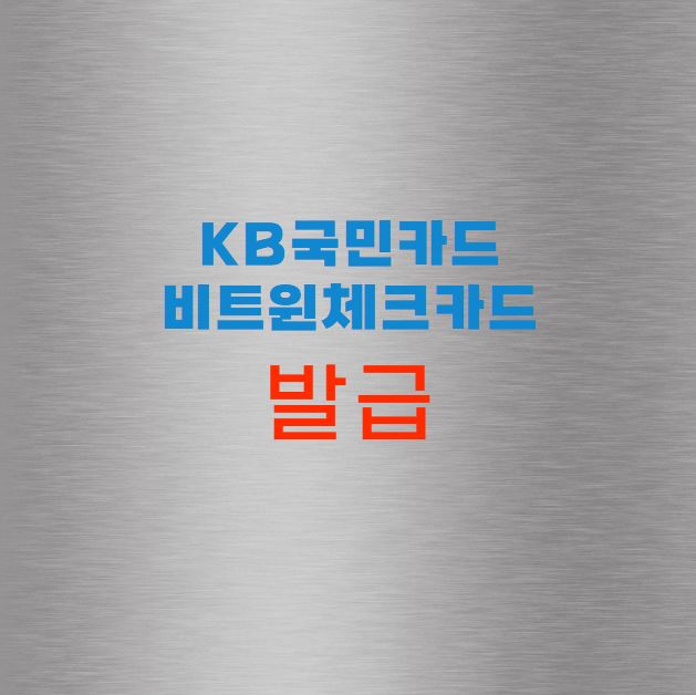 KB국민카드 비트윈체크카드