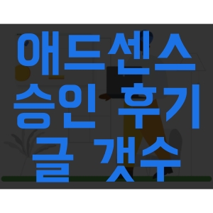 애드센스 승인 후기 글 갯수