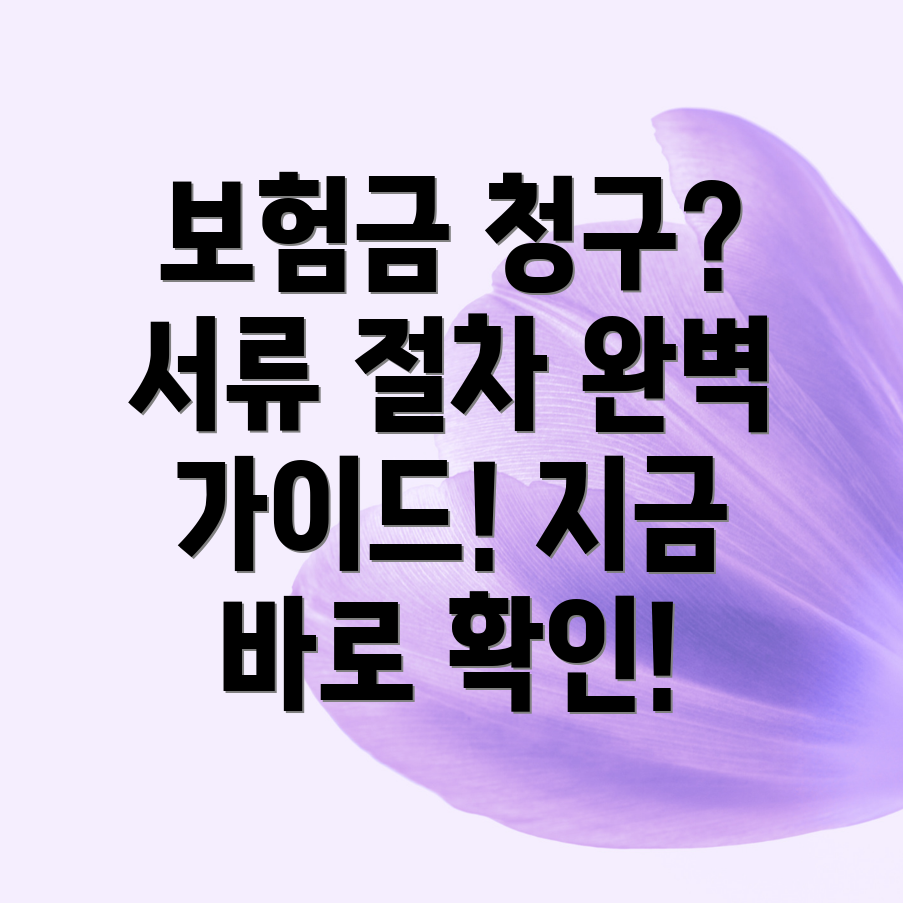 메리츠화재보험금청구