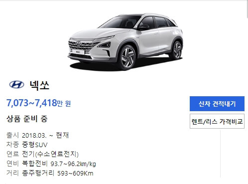 넥쏘 가격