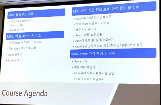  [Azure] Microsoft Azure Training Day: Fundamentals _2019년 12월 04일