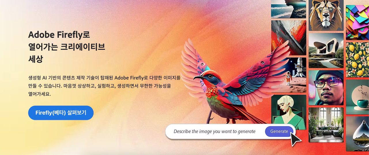 Adobe Firefly 한국어 프롬프트 지원