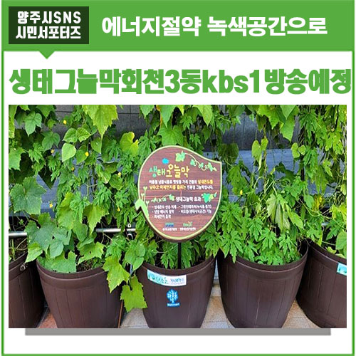 kbs1tv 다큐온 KBS1TV // 회천3동 생태그늘막 24