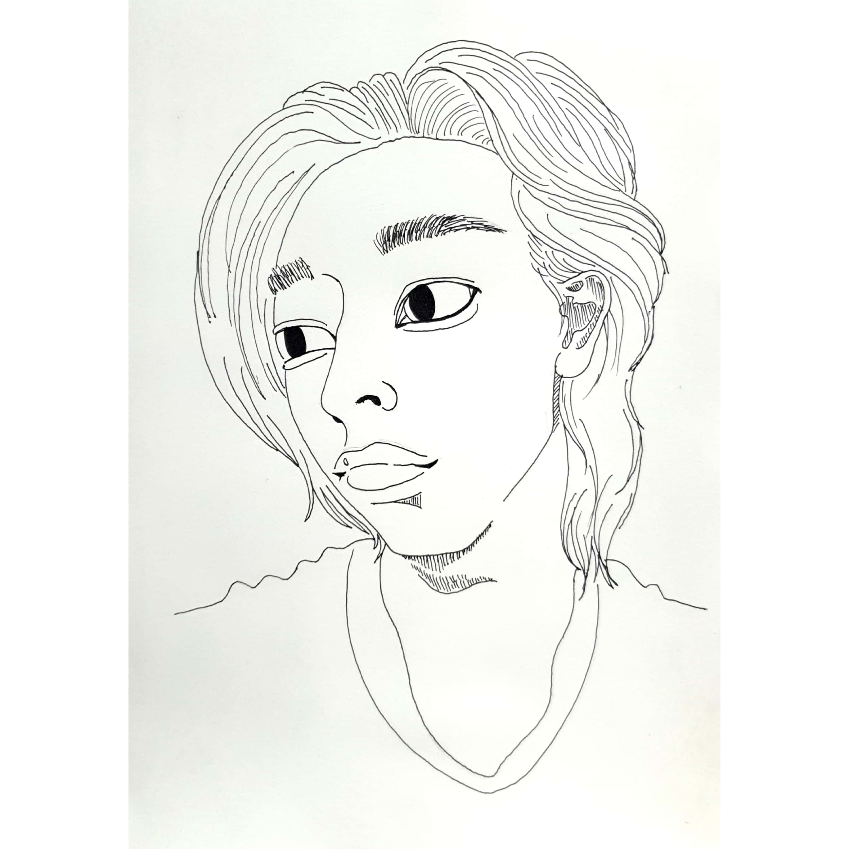  Mono 모노 / 일러스트 그림 드로잉 / 인물화 그리기
