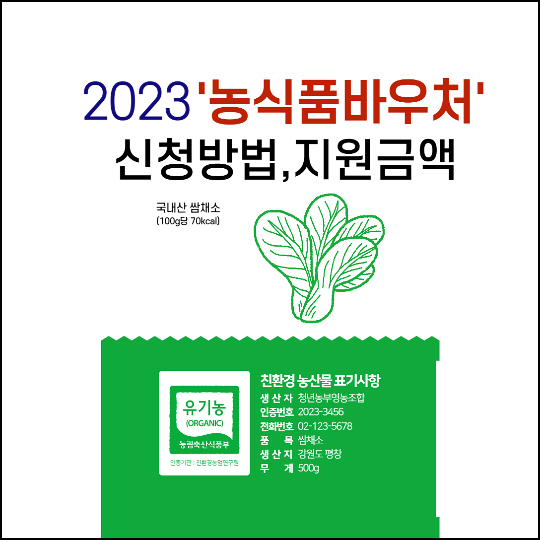  2023 농식품바우처 신청 방법 신청기간 지원대상 지원금액 제출서류 등