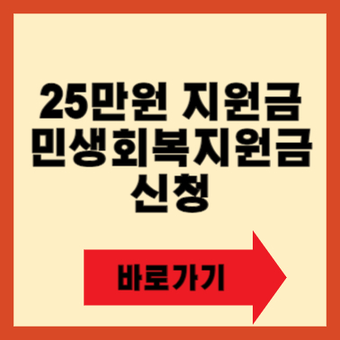 25만원 지원금 민생회복지원금 신청방법