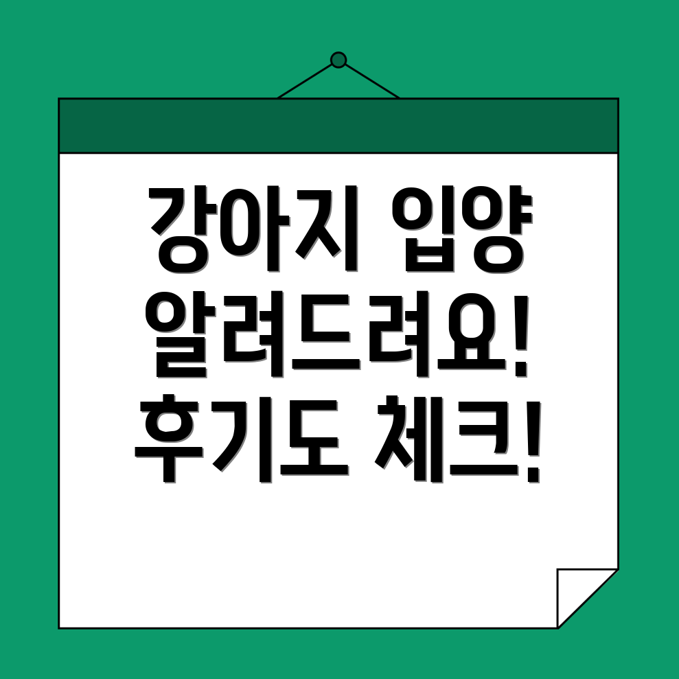 강아지 입양