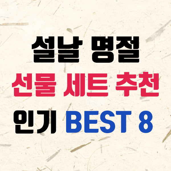  설날 선물 세트 추천 BEST 8 인기 명절선물
