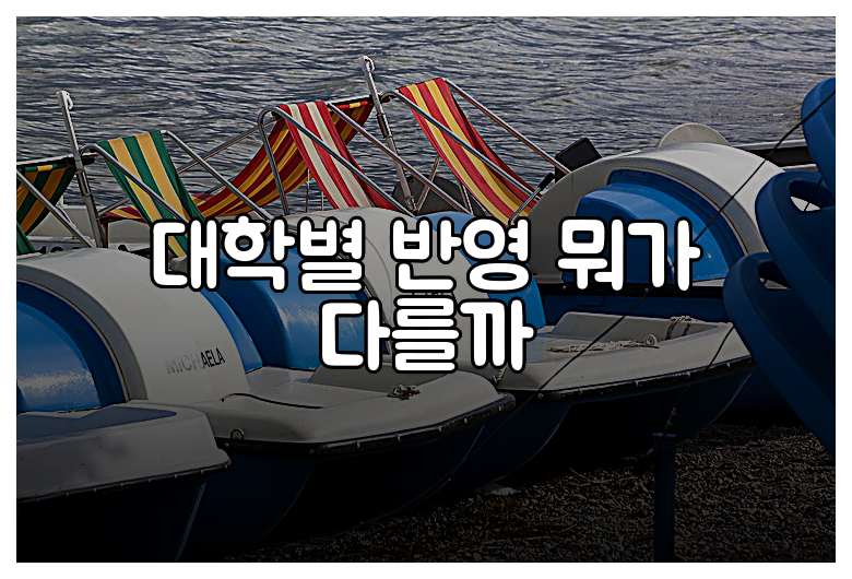 대학별 반영 뭐가 다를까