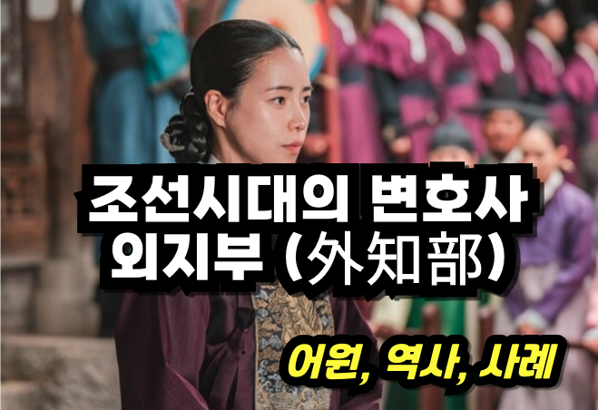조선시대 변호사, 외지부(外知部)의 역사, 어원, 사례 모음 조선시대 변호사 외지부