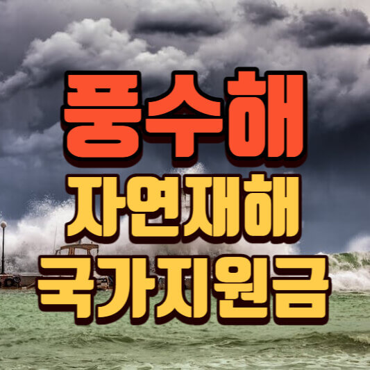 풍수해(태풍, 자연재해)보험 국가지원금 가입 보험료(금)