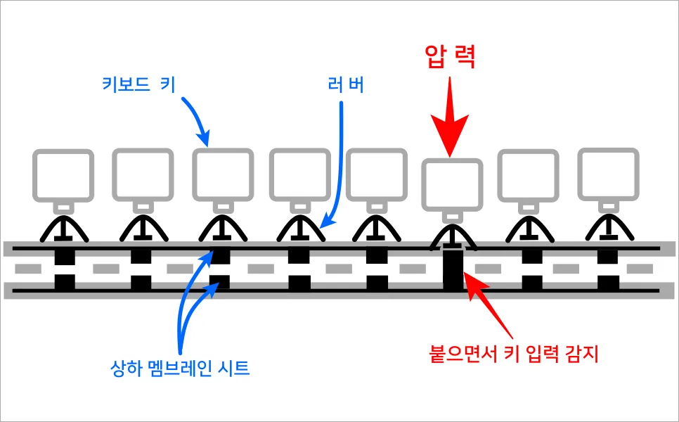 멤브레인 키보드 구조