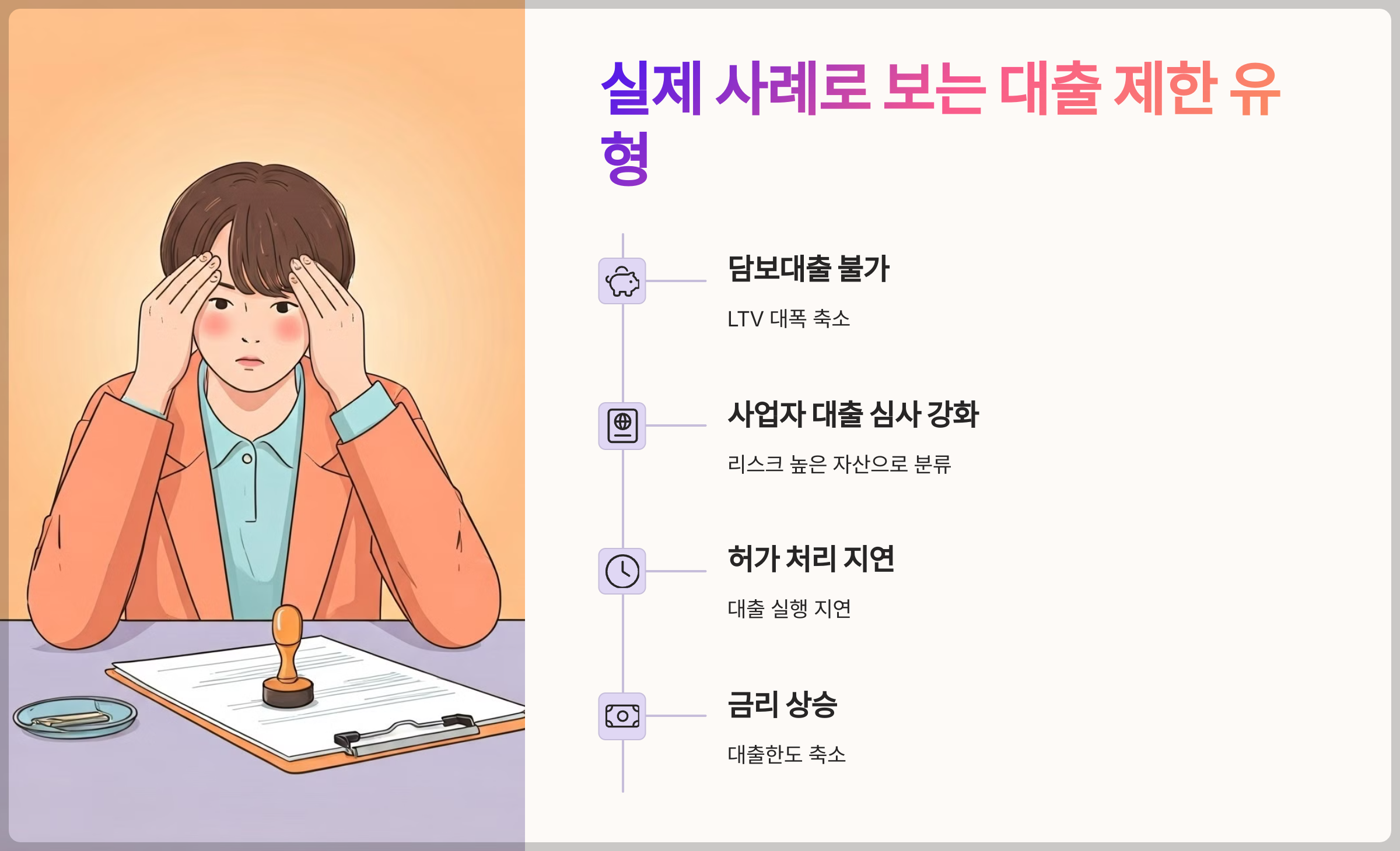 실제 사례로 보는 대출 제한 유형